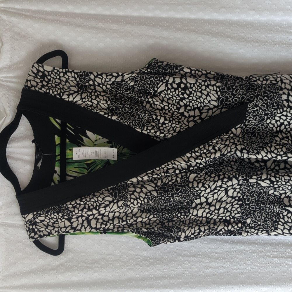 White House Black Market Reversible Sleeveless Faux Wrap Dress, Size 14 - Picture 6 of 7